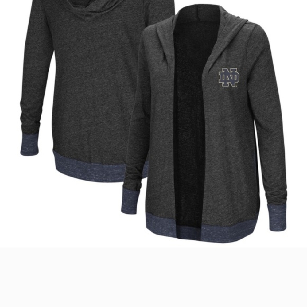 Dark Gray Hooded Cardigan with Logo